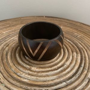 Ethnic Boho Dark Brown Bangle
